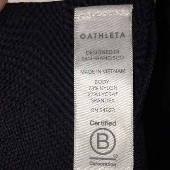 Athleta Interstellar Tight Colorblock Black w white Stripe - Picture 5 of 7